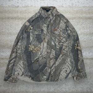 Vintage 90s Woolrich Realtree Button Up Shirt Mens 2XL Hunting Camo Long Sleeve